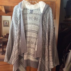 Aerie Fairisle Cape